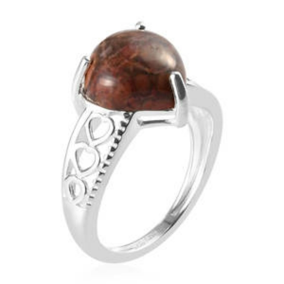 NWT-POPPY JASPER STERLING SILVER RING - Picture 3 of 4